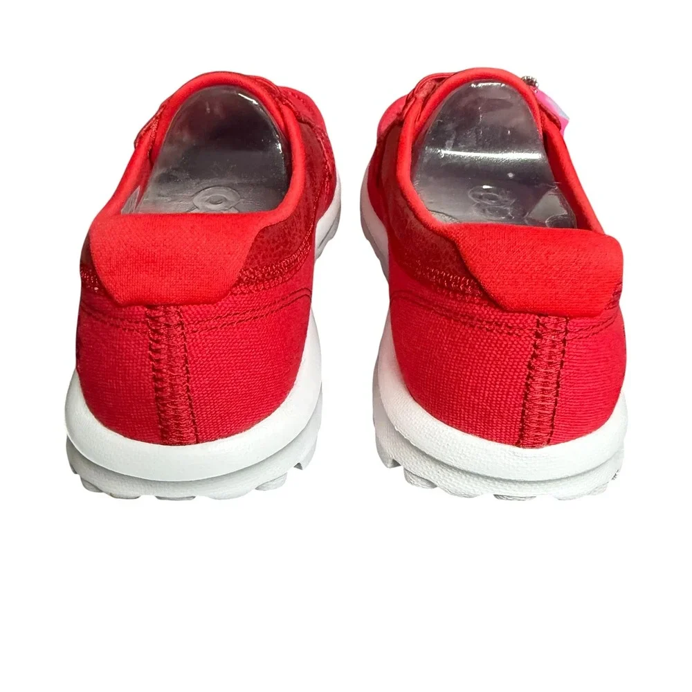 Skechers On-the-Go Flex Red Canvas Loafers Boat Shoes Women's Size 8 NWT